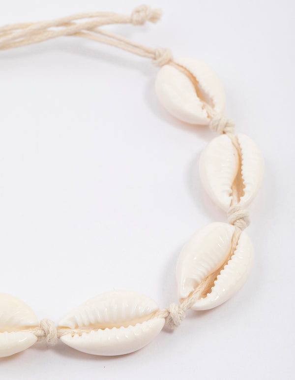 THE BLING STORES Black Thread Cowrie Shell Adjustable Bracelet for Men and  Women